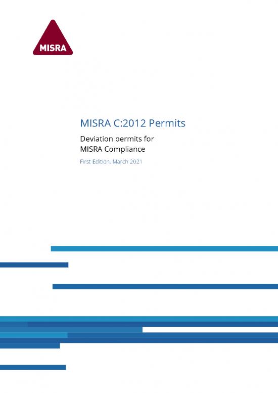 picture_Misra C 2012 Permits First Edition