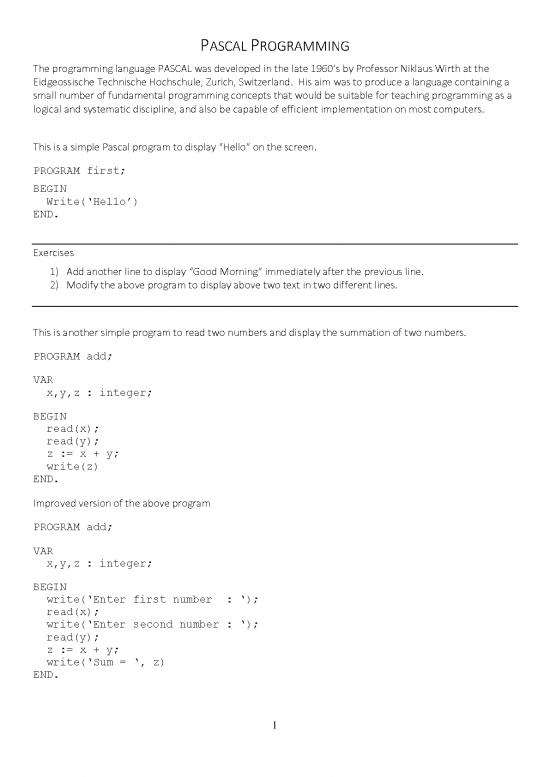 picture Pascal Programming Language Pdf 189928 | Pascal