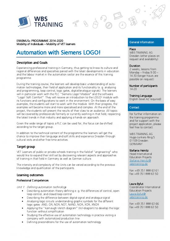 picture Siemens Logo Programming Examples Pdf 188628 | Proposal Call2018 Automation Plpdf