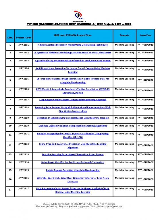 picture_Python Projects Pdf 189391 | Python Ieee Project Titles 2021 2022