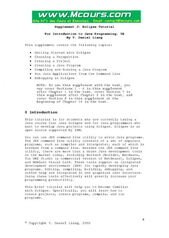 picture_Java Tutorial Pdf 188296 | Supplement J Eclipse Tutorial For Introduction To Java Programming 5e
