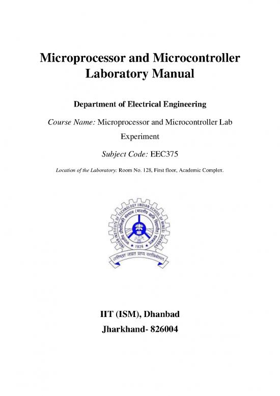 picture_Microprocessor Lab Manual 189656 | Ug 06 Eec375   Microprocessor And Microcontroller Laboratory Manual