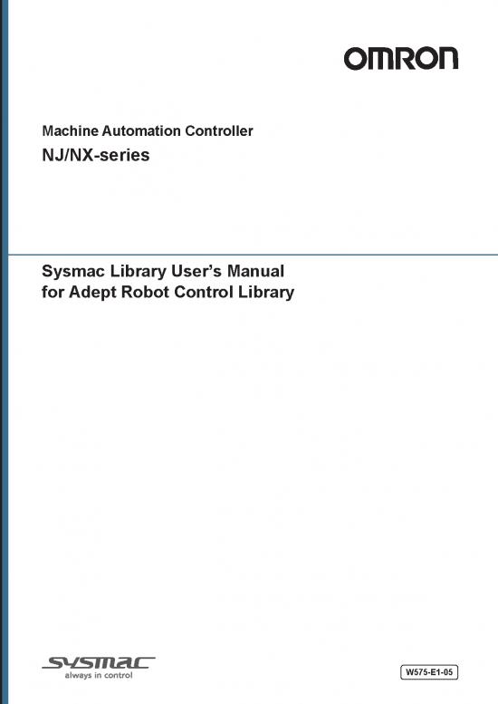 picture_Controller Pdf 188967 | W575 Sysmac Library (robot Control) Users Manual En