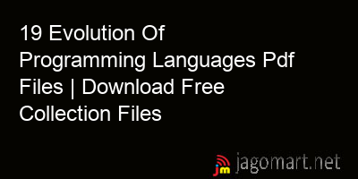 picture 19 Evolution Of Programming Languages Pdf Files | Download Free Collection Files