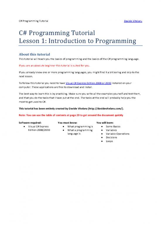 picture_Basics Of Computer Programming Pdf 190770 | 0149 Csharp Programming Beginner Tutorial