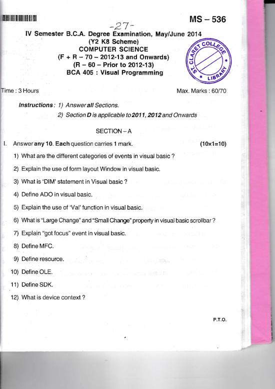 picture Computer Science Thesis Pdf 190743 | 27 Visual Programming Y2k8 F R