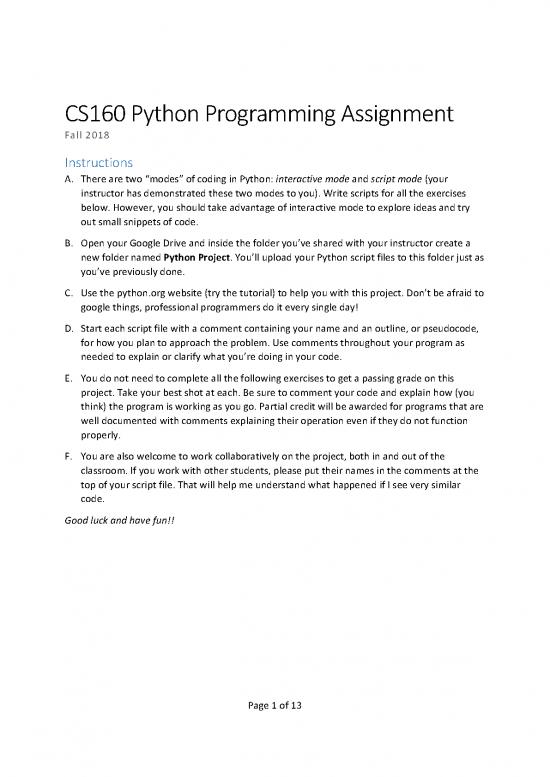picture1_Python Assignment Pdf 192358 | Cs160 Python Project