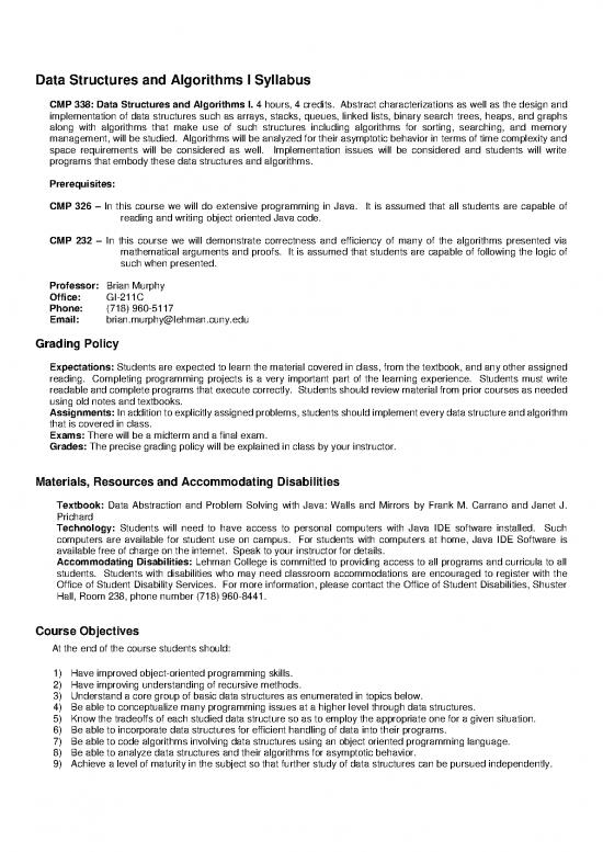picture_Object Oriented Design Pdf 192361 | Data Structures And Algorithms I Syllabus