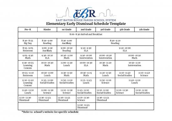 picture_Early Dismissal Bell Schedules 2021 2022