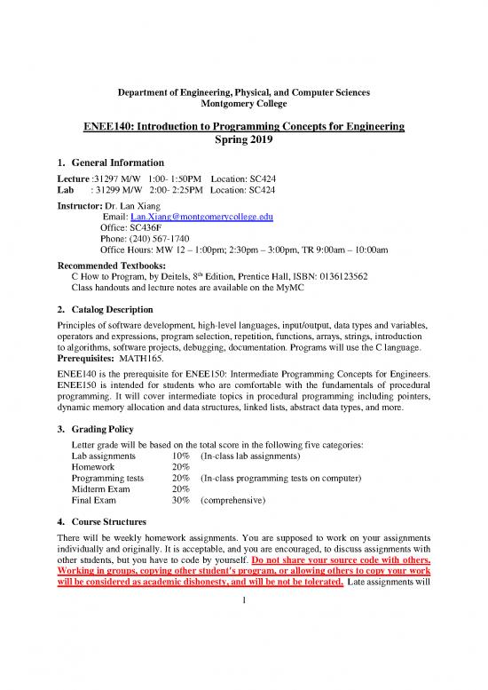 picture Programming Fundamentals Notes 191374 | Enee 140 Syllabus