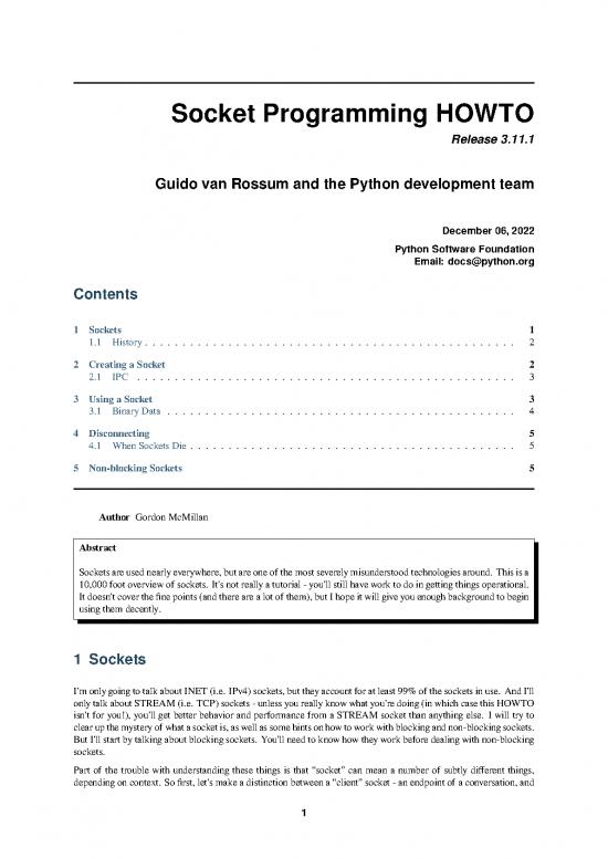 picture_Python Tutorial Pdf 192674 | Howto Sockets
