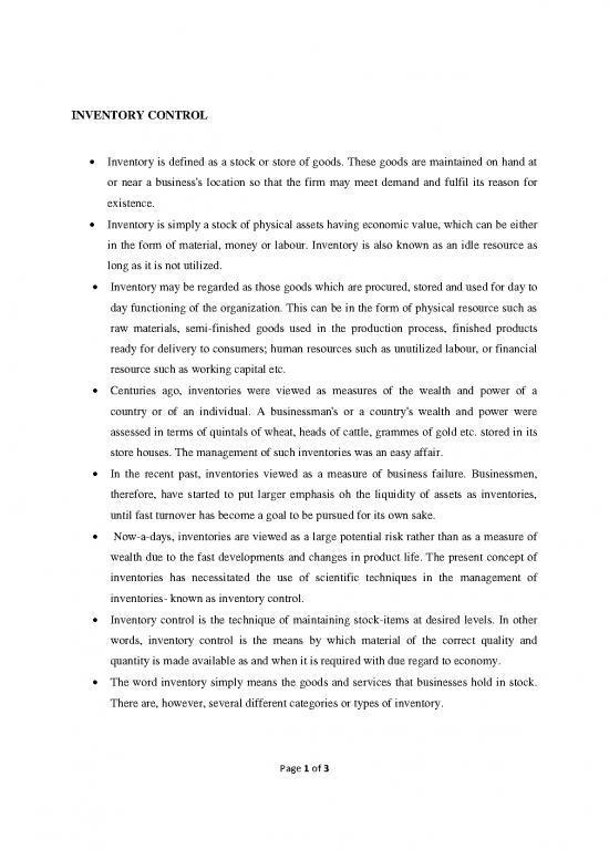 picture Printable Inventory Form 192431 | Introduction To Inventory Control
