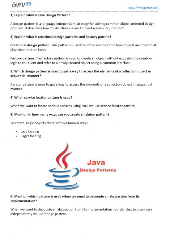 picture_Object Oriented Design Pdf 191099 | Java Design Patterns Interview Questions