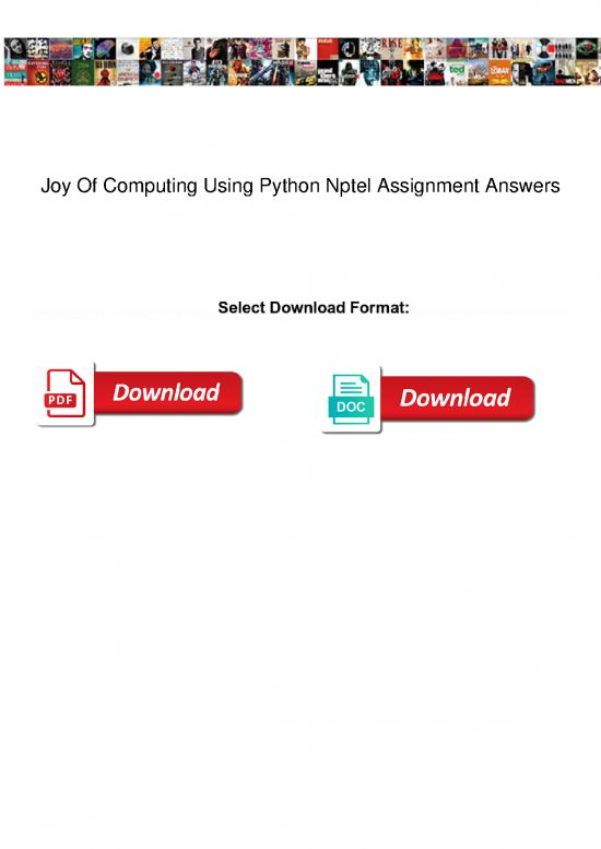picture_Python Assignment Pdf 192294 | Joy Of Computing Using Python Nptel Assignment Answers
