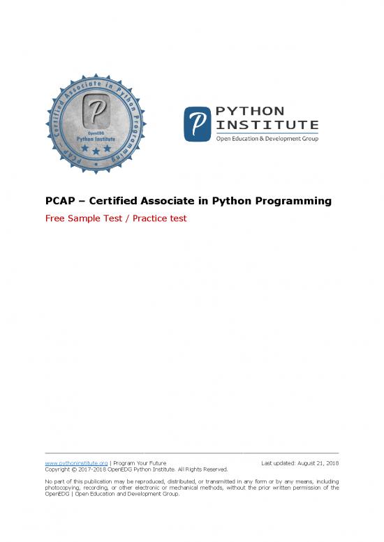 picture_Python Practice Questions Pdf 190533 | Pcap Free Sample Test 1 Aug 21 2018 1