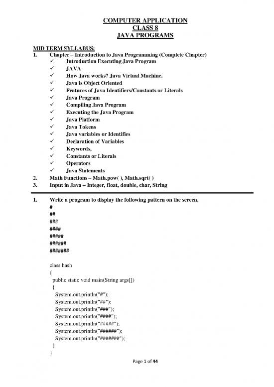 picture_Object Oriented Programming Java Pdf 191591 | Question Bank Class 8 2015 2016 1