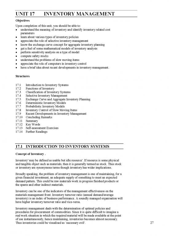 picture_Inventory Management Pdf 192761 | Unit 17 Inventory Management