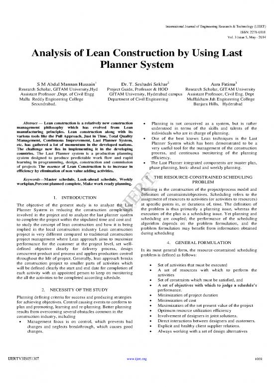 picture1_Construction Tools Pdf 193821 | Analysis Of Lean Construction By Using Last Planner System Ijertv3is051307
