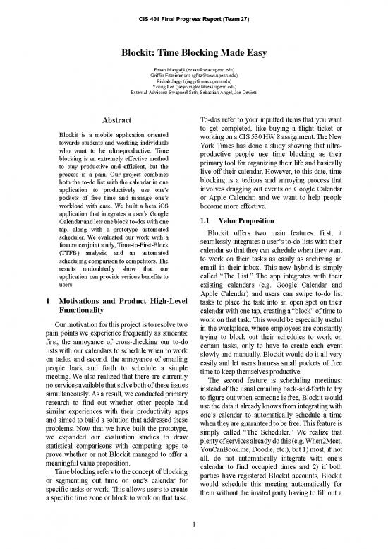 picture Time Blocking Template Pdf 192998 | Blockit Final Report 2