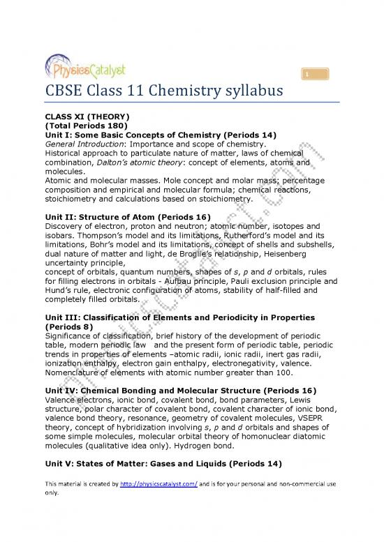 picture Pdf Printable Periodic Table 195306 | Cbse Class11 Chemistry Syllabus