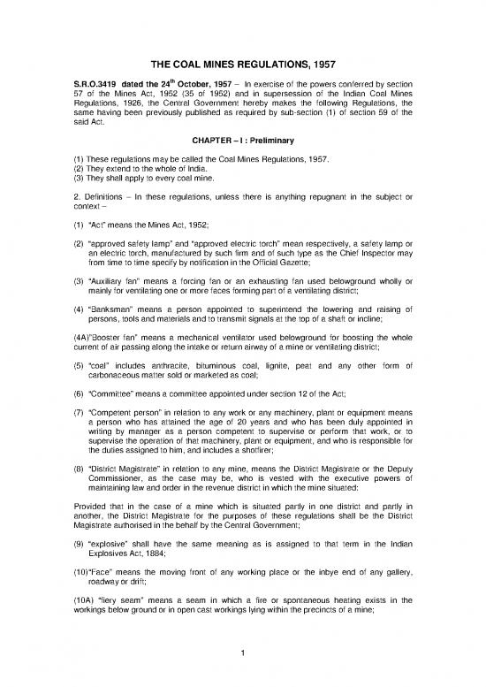 picture_Coal Mines Regulation 1957