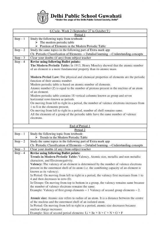 picture Pdf Printable Periodic Table 195224 | Cycle 6 Week2 Class 10