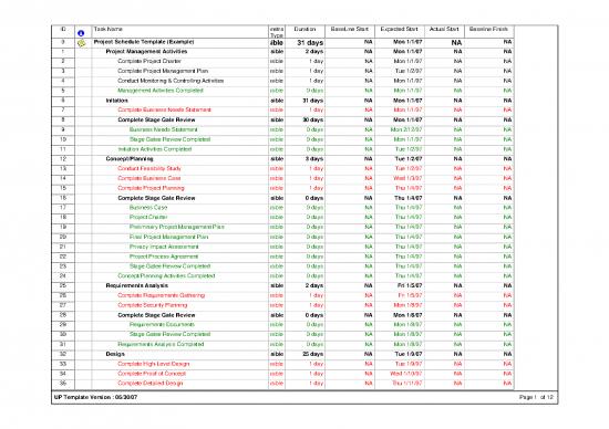 picture_Eplc Project Schedule Template