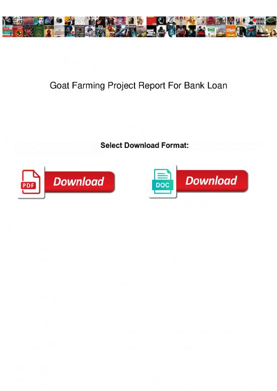 picture Sample Project Report For Bank Loan Pdf 193143 | Goat Farming Project Report For Bank Loan