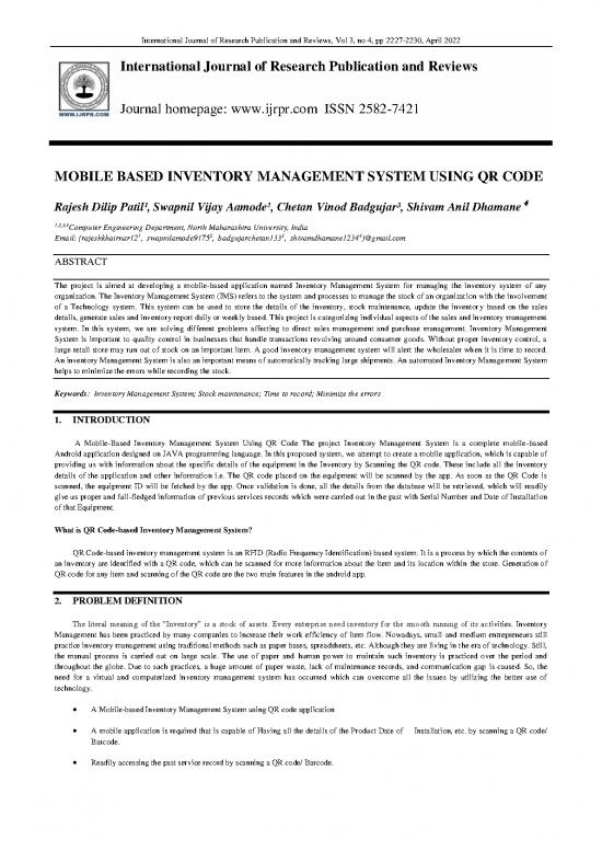 picture Inventory Management Pdf 194513 | Ijrpr3632