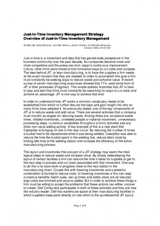 picture Printable Inventory Form 194255 | Just In Time Summary Notes