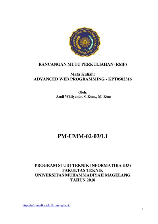 picture Advanced Web Programming Pdf 194537 | Kpt0502316 Advanced Web Programming