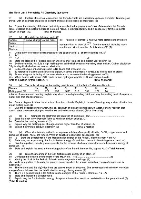 picture Pdf Printable Periodic Table 195338 | Mini Mock As Chemistry Periodicity