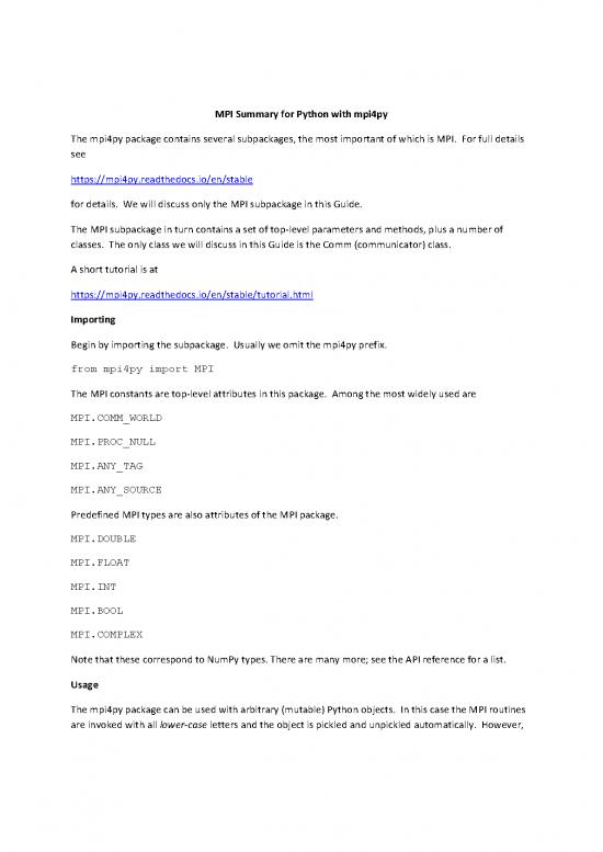 picture_Python Summary Pdf 194674 | Mpi Guide Mpi4py