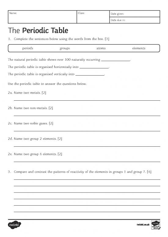 picture Pdf Printable Periodic Table 195358 | Periodic Table Activity 1