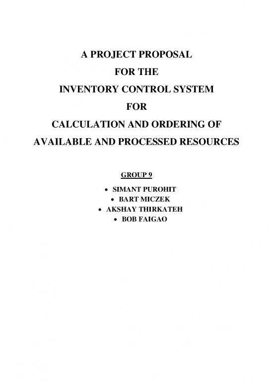 picture Inventory Management Pdf 194266 | Proposal Memo