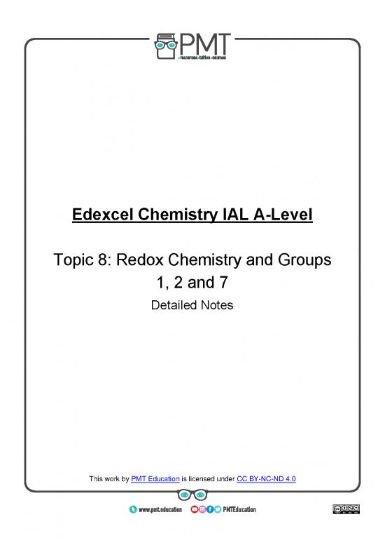 picture_Hydrogen Pdf 195110 | Redox Chemistry And Groups 1, 2 And 7
