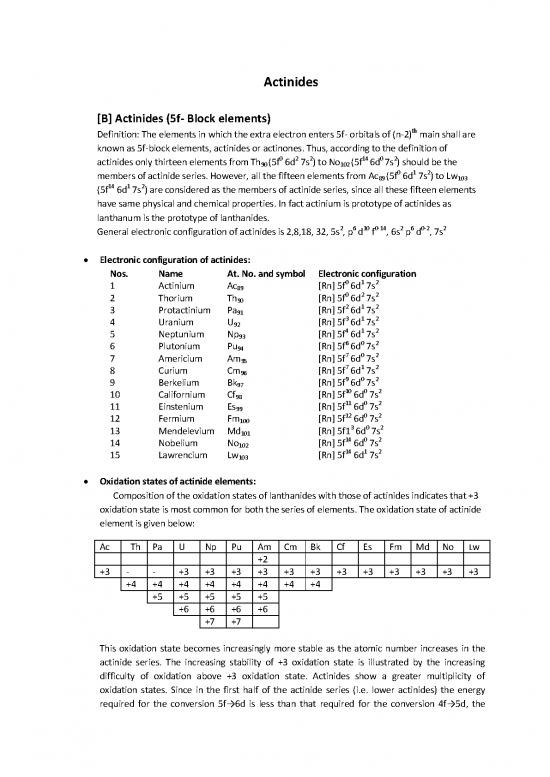 picture_Electronic Configuration Of Elements Pdf 196003 | Actinides