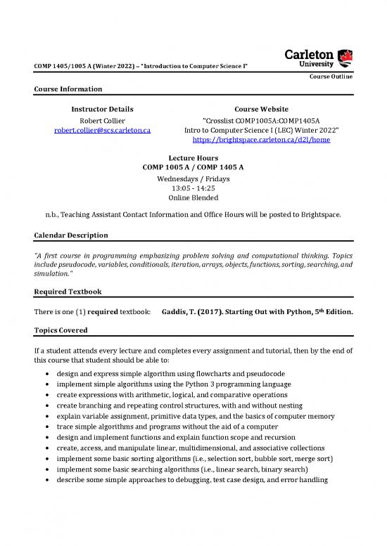 picture_Computer Science Thesis Pdf 196402 | Comp 1405 W22   Course Outline 0