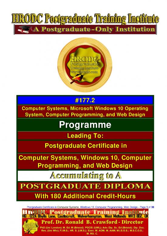 picture_Pdf Certificate Online 197674 | Computer Systems Microsoft Windows 10 Operating System Computer Programming Web Design Postgraduate Certificate Dubai Kl London Abuja And Online