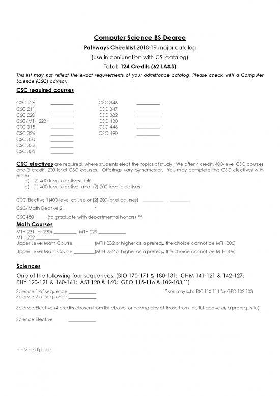 picture_Csc Course List Pdf 197059 | Csc Bs Pathways Checklist 2018 19 Major Catalog