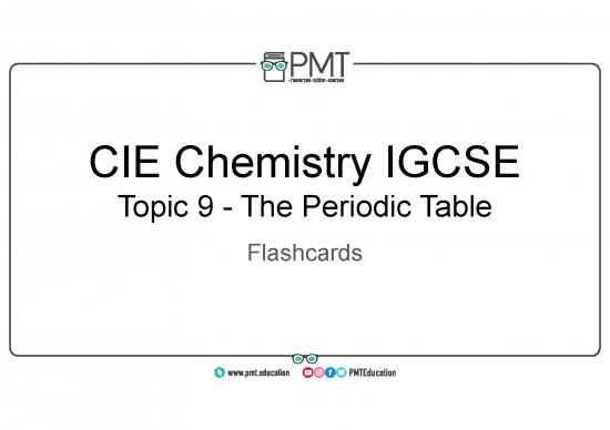 picture Periodic Table Igcse Pdf 197231 | Flashcards   Topic 9 The Periodic Table   Caie Chemistry Igcse