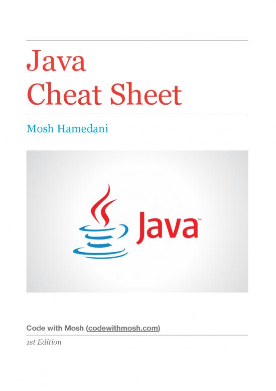 picture1_Java Tutorial Pdf 196201 | Java Cheat Sheet