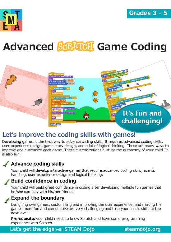 picture Advanced Scratch Programming Pdf 196506 | Leaflet Advanced Scratch Game Coding