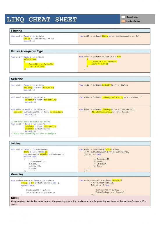 picture_Linq Cheatsheet