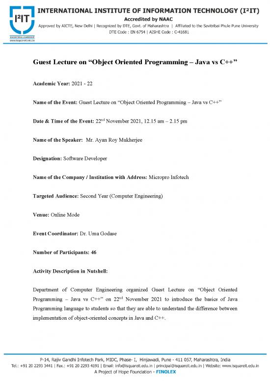 picture1_Object Oriented Programming Java Pdf 197806 | Object Oriented Programming &ndash; Java Vs C
