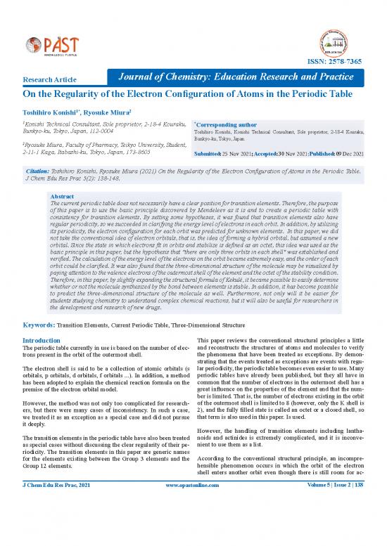 picture Pdf Printable Periodic Table 195831 | On The Regularity Of The Electron Configuration Of Atoms In The Periodic Table