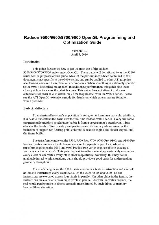 picture Opengl Programming Guide Pdf 196145 | Radeon 9700 Opengl Programming And Optimization Guide