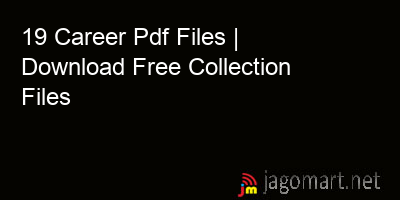 picture 19 Career Pdf Files | Download Free Collection Files