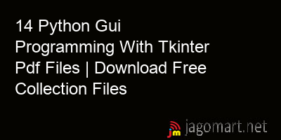 picture 14 Python Gui Programming With Tkinter Pdf Files | Download Free Collection Files
