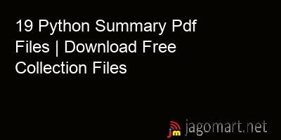 picture 19 Python Summary Pdf Files | Download Free Collection Files